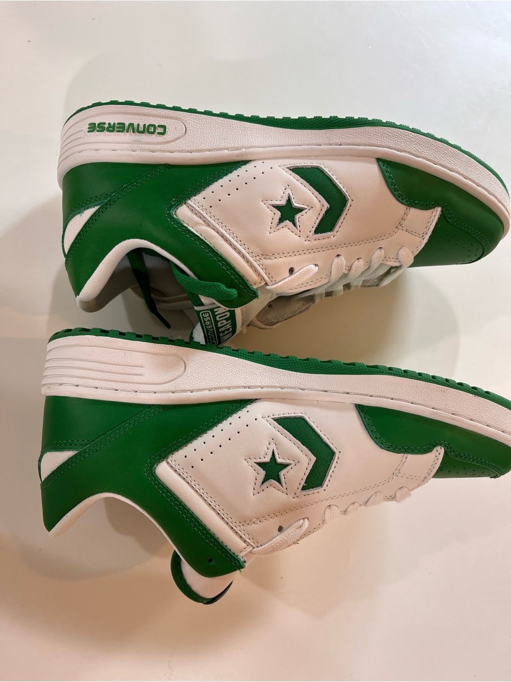 Converse Weapon Low-Top Sneakers in White & Green Mens Size 11 New without Box - Picture 8 of 9